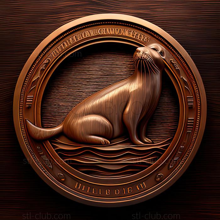 3D model st Hoover seal famous animal (STL)